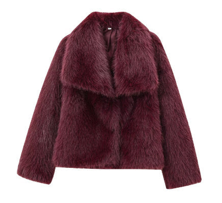 Clara | Cardigan Court en Fausse Fourrure pour un Street Style Élégant et Confortable lunnav