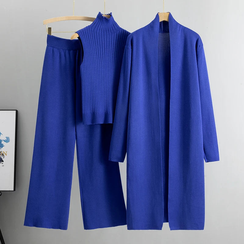 Amélie | Ensemble Tricot Femme 3 Pièces Élégance et Confort Lunnav