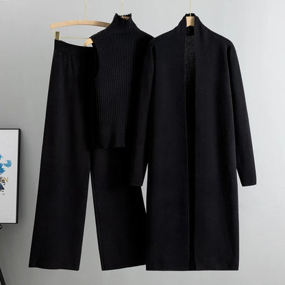 Amélie | Ensemble Tricot Femme 3 Pièces Élégance et Confort Lunnav